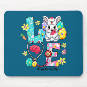 Liebe psych Krankenschwester Leben Hase Stethoskop Mousepad
