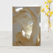 Liebe - Psyche wiederbelebt durch Kuss von Cupid Karte (Gelbe Blume)