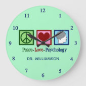 Liebe Psychologie Niedliche Psychologin Große Wanduhr (Vorderseite)