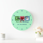 Liebe Psychologie Niedliche Psychologin Große Wanduhr (Zuhause)
