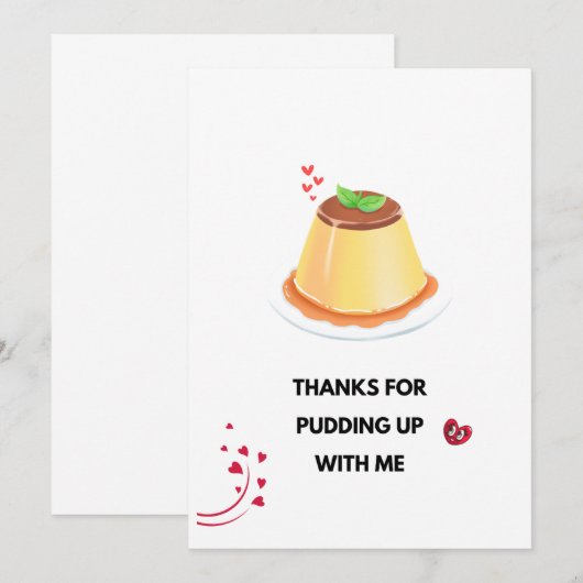 Liebe Pudding Card Foto Frame Einladung (Vorne/Hinten)