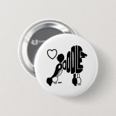 LIEBE-PUDEL-KNOPF BUTTON (Vorne & Hinten)