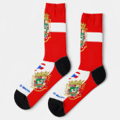 Liebe Puerto Rico Patriotic, Puerto Rico Fahne Socken (Linkes Detail)