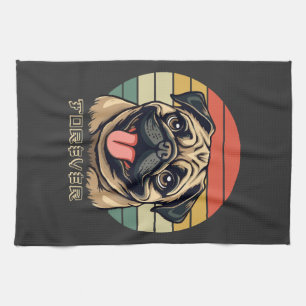Liebe Pug Forever � Süßes Pug-Fan-Design Geschirrtuch