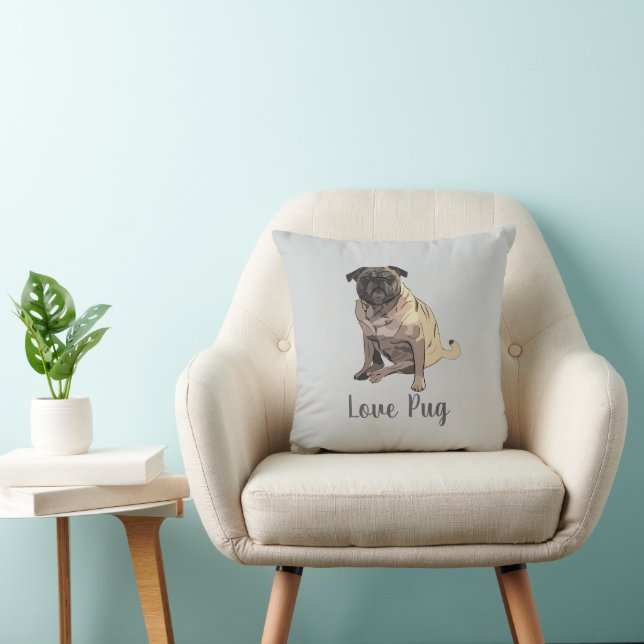 Liebe Pug Kissen (Stuhl )