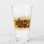 Liebe Pumpkin Autumn Anpassen Glas (Vorderseite)