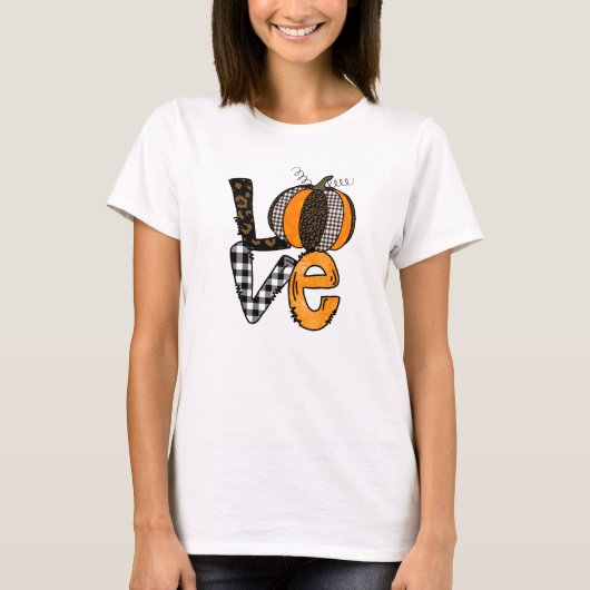 Liebe Pumpkin Fall T-Shirt (Vorderseite)