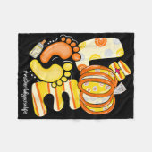 Liebe Pumpkin Footprint Mutter Byby Herbst Herbst Fleecedecke (Vorderseite (Horizontal))