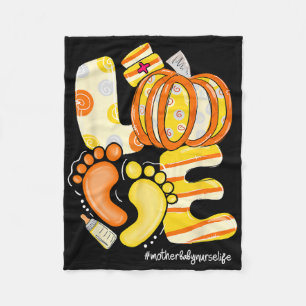 Liebe Pumpkin Footprint Mutter Byby Herbst Herbst Fleecedecke