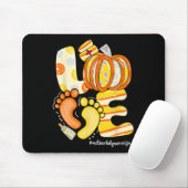 Liebe Pumpkin Footprint Mutter Byby Herbst Herbst Mousepad (Mit Mouse)