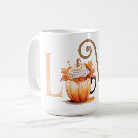 Liebe Pumpkin Gewürz Kaffeetasse (Vorderseite Links)