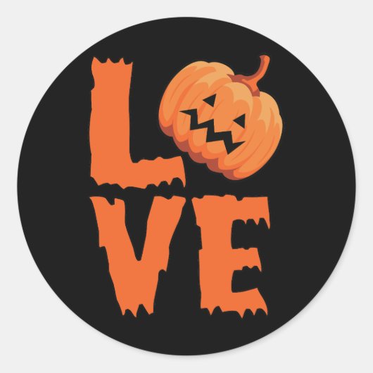 Liebe Pumpkin Halloween Sticker Design (Vorderseite)
