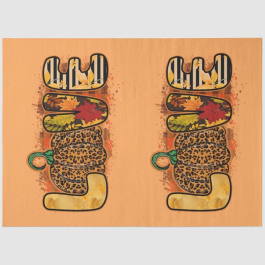 Liebe Pumpkin-Herbst Anpassen von Farbzettel Seidenpapier (Vorderseite)