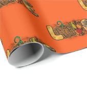 Liebe Pumpkin-Herbst Anpassen von Text und Farbe Geschenkpapier (Rolleneckpunkt)