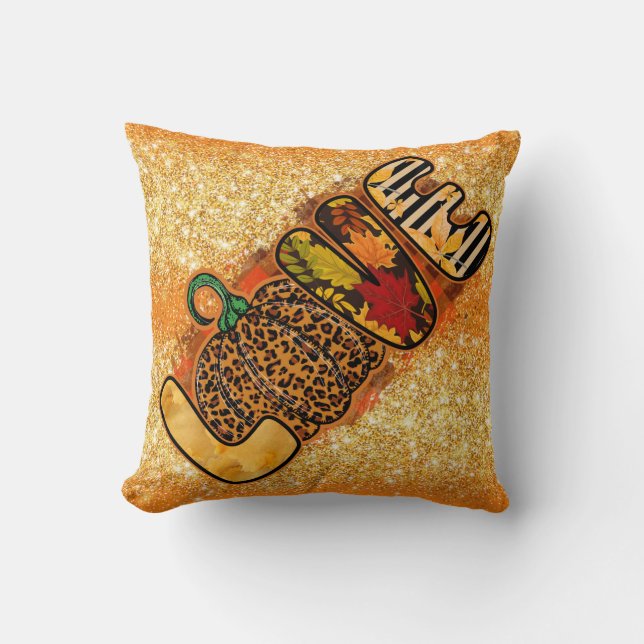 Liebe Pumpkin Herbst Farbe anpassen Kissen (Vorderseite)
