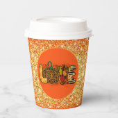 Liebe Pumpkin Herbst Farbe anpassen Pappbecher (Vorderseite)