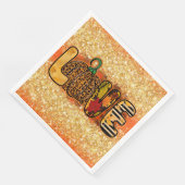 Liebe Pumpkin Herbst Farbe anpassen Serviette (Ecke)