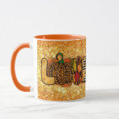 Liebe Pumpkin Herbst Farbe anpassen Tasse (Links)