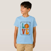 Liebe, Pumpkin Herbst Herbstjunge T-Shirt (Vorne ganz)