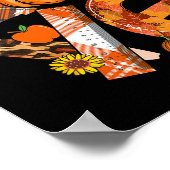 LIEBE Pumpkin Leopard SPED Lehrerin Leben dank Poster (Ecke)