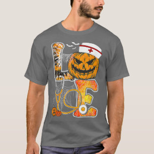 Liebe Pumpkin Stethoscope NurHalloween Women Men T-Shirt