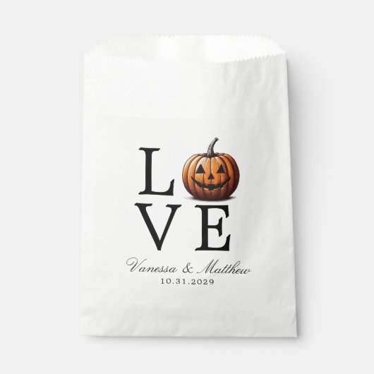 Liebe Pumpkin Wedding Geschenktütchen (Vorderseite)