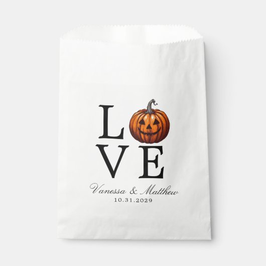 Liebe Pumpkin Wedding Geschenktütchen (Vorderseite)