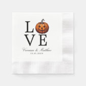 Liebe Pumpkin Wedding Serviette (Vorderseite)