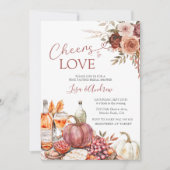 Liebe Pumpkin Wine Marsala Brautparty Einladung (Vorderseite)