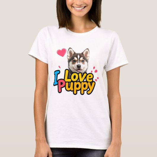 Liebe Puppy - Adorable Hunde Lover Design T-Shirt (Vorderseite)