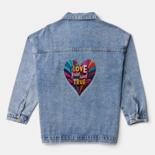 Liebe pur und wahr: Ein lebendiges, herzliches Des Jeansjacke