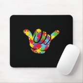 Liebe Puzzle Hand Gebärdensprache Autismus Bewusst Mousepad (Mit Mouse)