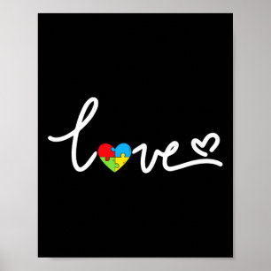 Liebe Puzzle Stücke Herz Autismus Aufklärung Gesch Poster