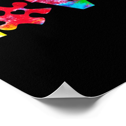 LIEBE Puzzleteile Herzautismus Sensibilisierung Ge Poster (Ecke)