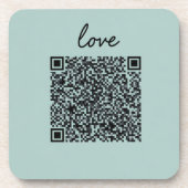 Liebe QR-Code Getränkeuntersetzer (Vorderseite)