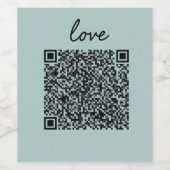 Liebe QR-Code Weinetikett (Einzelnes Label)