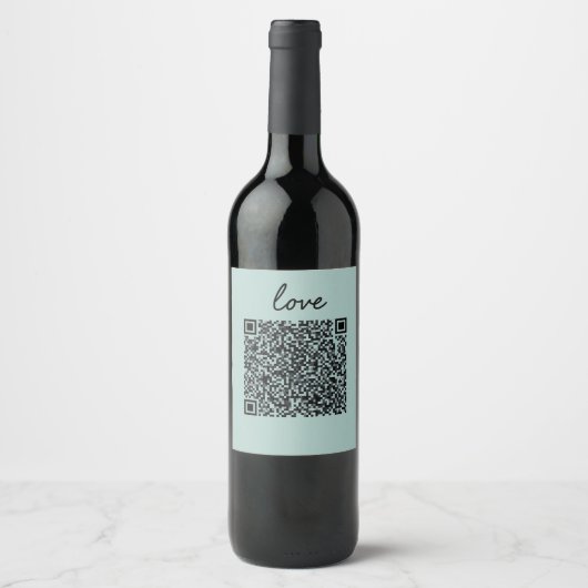 Liebe QR-Code Weinetikett (Vorderseite)