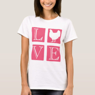 Liebe-Quadrate: Huhn T-Shirt