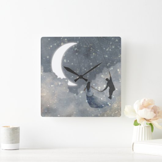 Liebe Quadratische Wanduhr (Zuhause)