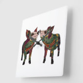 Liebe Quadratische Wanduhr (Winkel)