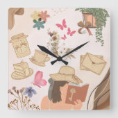 Liebe Quadratische Wanduhr (Vorderseite)