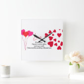 Liebe Quadratische Wanduhr (Zuhause)