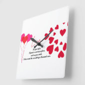 Liebe Quadratische Wanduhr (Winkel)