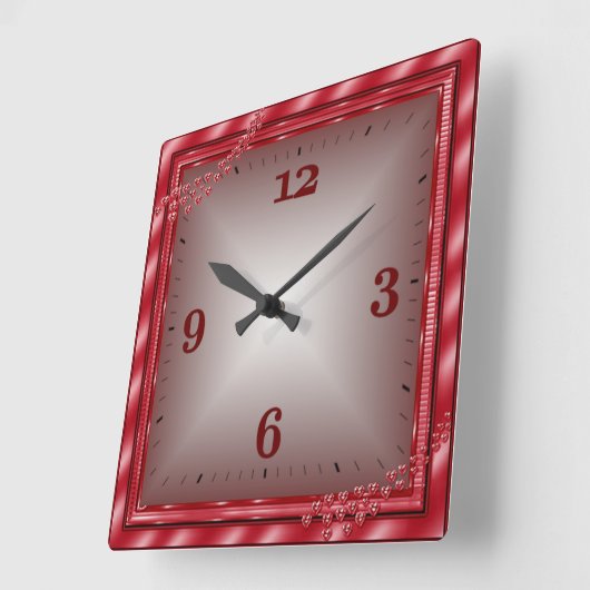 Liebe Quadratische Wanduhr (Winkel)