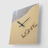 Liebe Quadratische Wanduhr (Winkel)