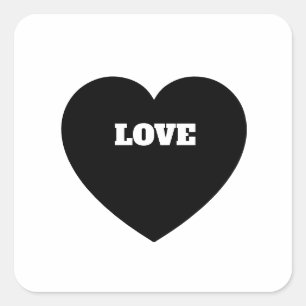Liebe Quadratischer Aufkleber