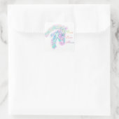 Liebe Quadratischer Aufkleber (Tasche)