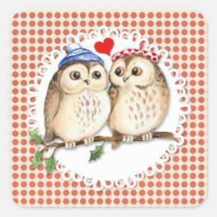 Liebe Quadratischer Aufkleber