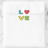 Liebe Quadratischer Aufkleber (Tasche)