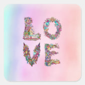 LIEBE QUADRATISCHER AUFKLEBER (Vorderseite)